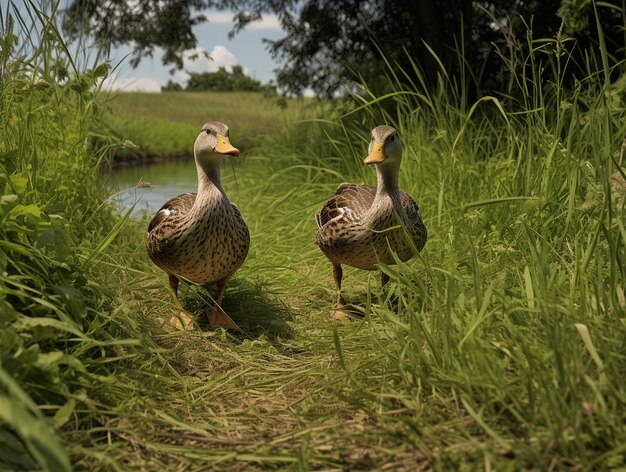 Duck in nature generate image