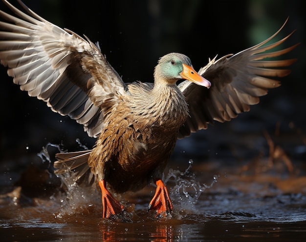 Duck in nature generate image