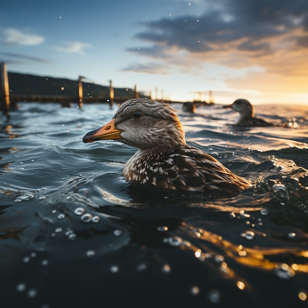 Duck in nature generate image