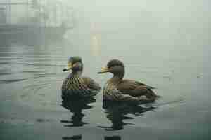 Free photo duck in nature generate image