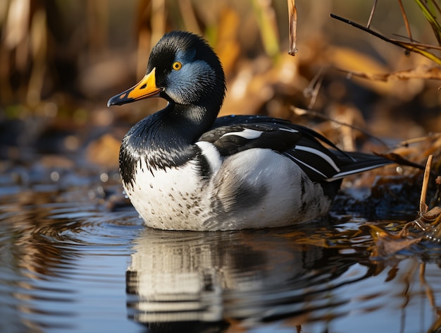 Free photo duck in nature generate image