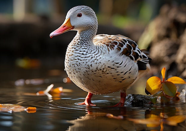 Free photo duck in nature generate image