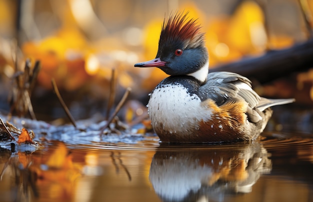 Free photo duck in nature generate image