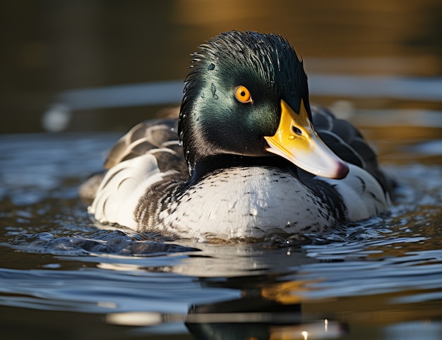 Free photo duck in nature generate image