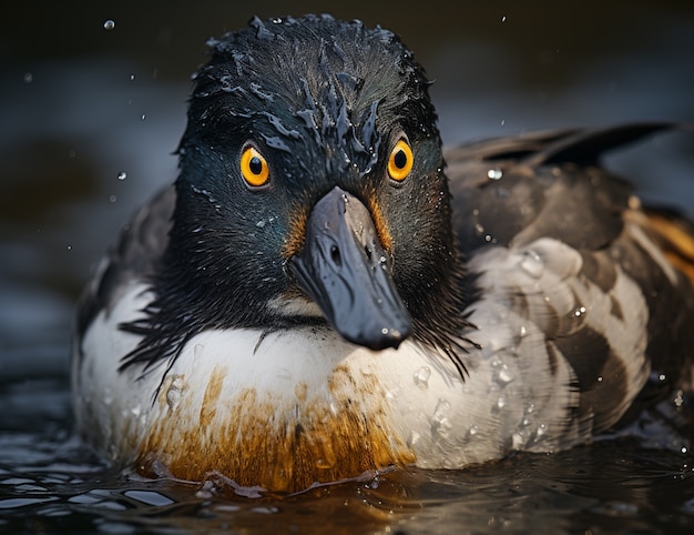 Free photo duck in nature generate image