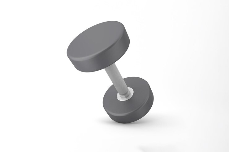 Free Photo dumbbell for fitness and weightlifting isolated on white background