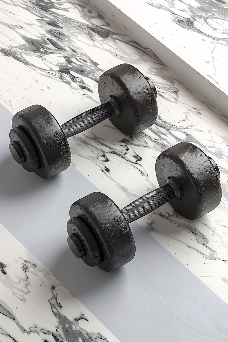 Free Photo dumbells still life in studio