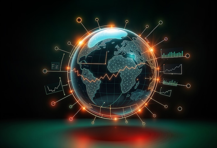 Free Photo dynamic data visualization in 3d