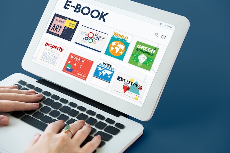 Free Photo e-book digital magazine collection publishment download graphic