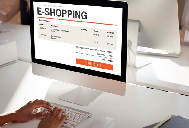 Концепция технологии веб-сайта электронной коммерции Интернет-магазины