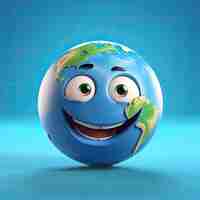 Free photo earth  in  cartoon style