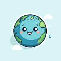 Free photo earth  in  cartoon style