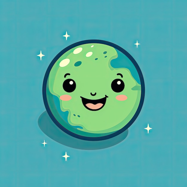 earth  in  cartoon style