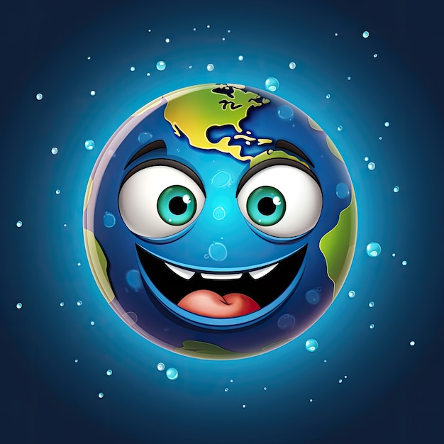 Free photo earth  in  cartoon style