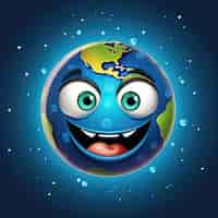 Free photo earth  in  cartoon style