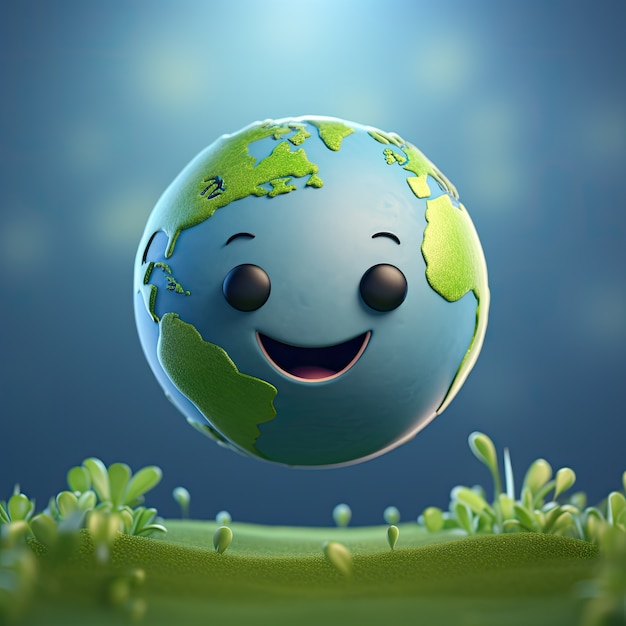 Earth  in  cartoon style