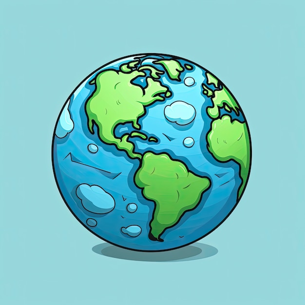 Earth  in  cartoon style