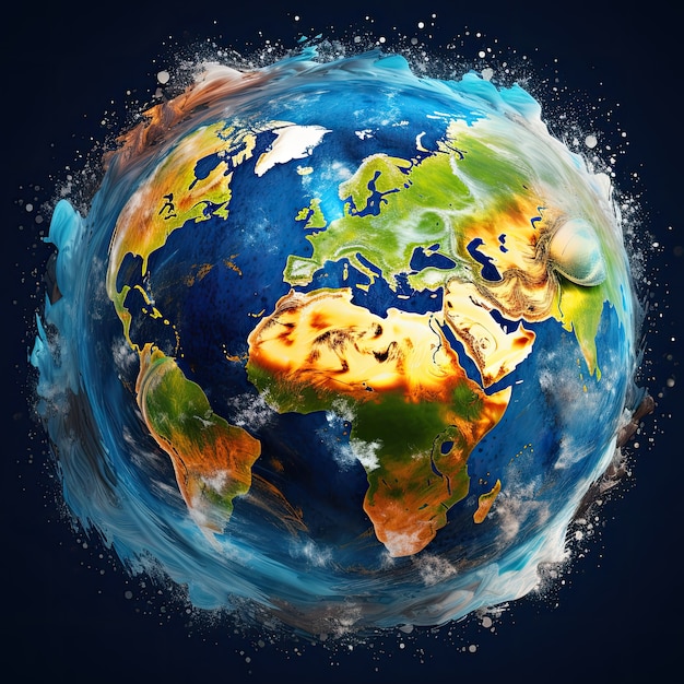 Free photo earth  in  cartoon style