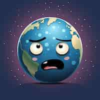 Free photo earth  in  cartoon style