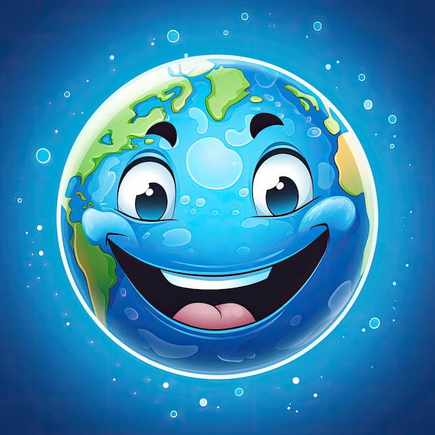 Free photo earth  in  cartoon style