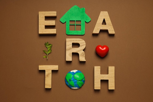 Foto gratuita concetto di ambiente per la giornata della terra e concetto di eco