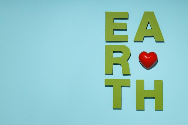 Foto gratuita earth day ambiente e concetto di eco spazio per il testo