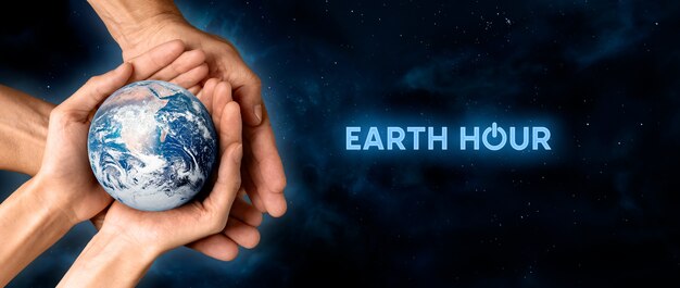 earth hour photo composition