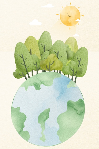 Free Photo earth planting forest design element