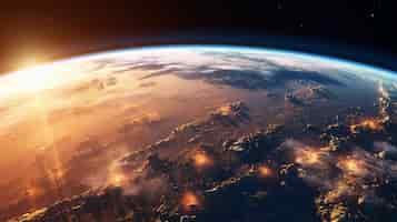 Бесплатное фото Земля вид из космоса