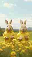 Free photo easter  celebration with bunny