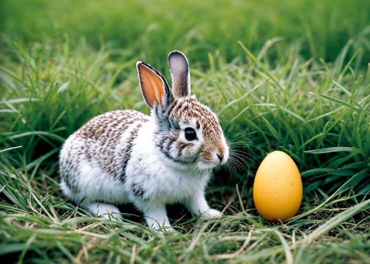 Free Photo easter celebration with cute bunny