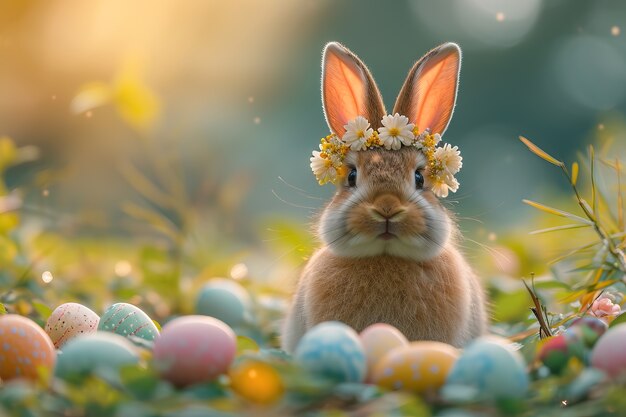 꿈꾸는 토끼와 함께 부활절 축제