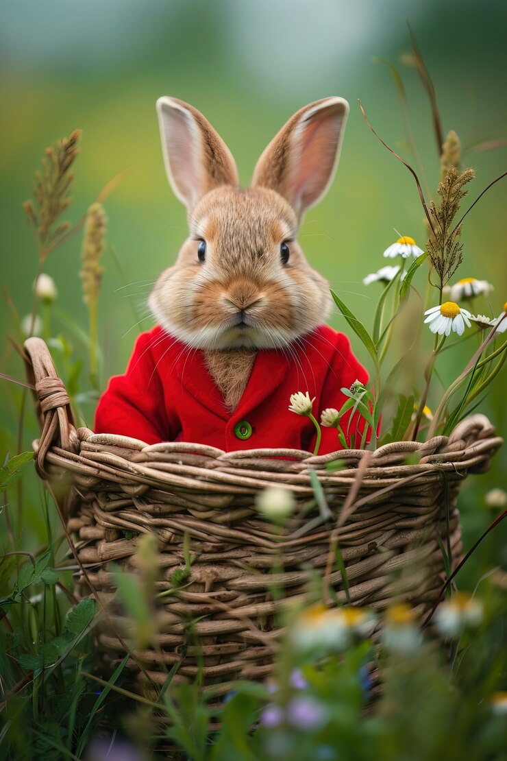 Free Photo easter celebration with dreamy bunny