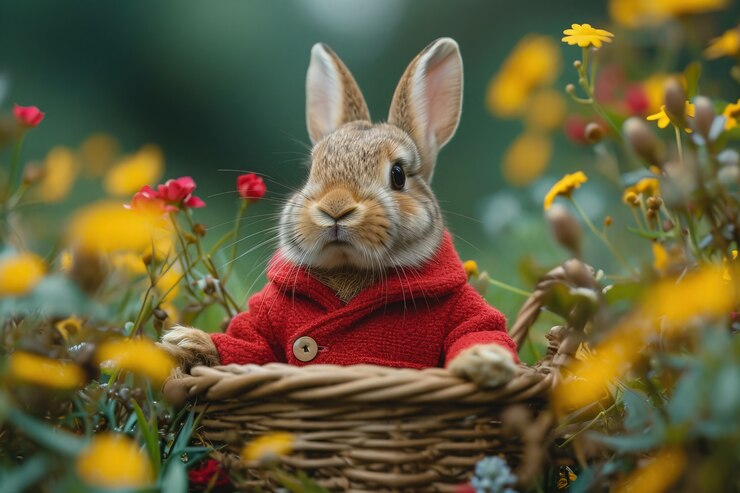 Free Photo easter celebration with dreamy bunny