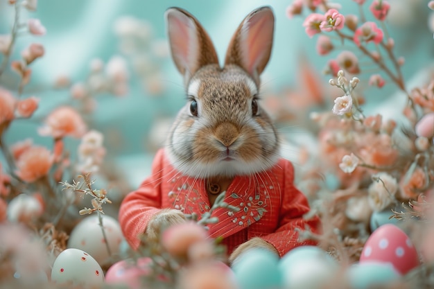 Free photo easter celebration with dreamy bunny