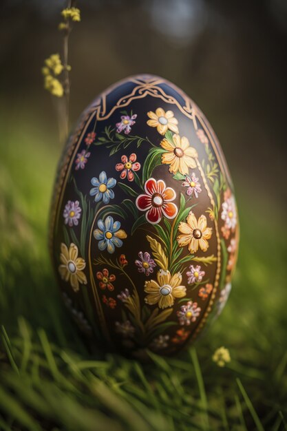 Easter decorative egg outdoors