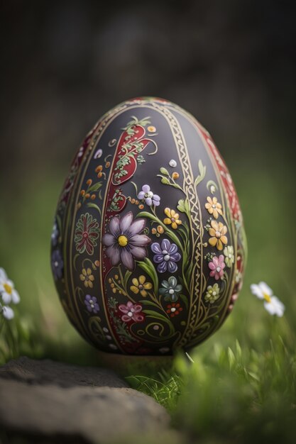 Easter decorative egg outdoors