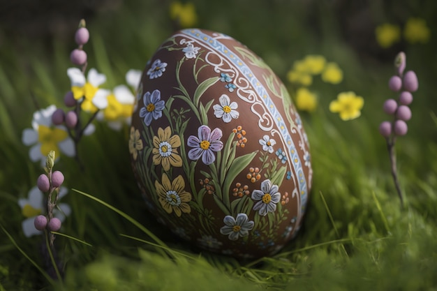 Easter decorative egg outdoors