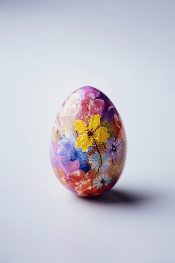 Free Photo easter decorative egg in studio