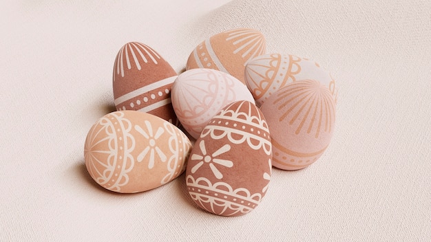 Easter decorative eggs arrangement