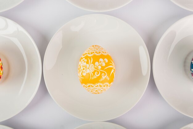 Easter egg on plate