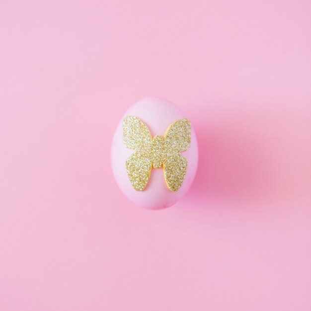 Easter egg with decorative butterfly