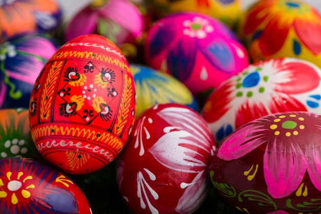 Easter eggs with different designs
