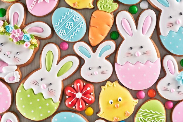 Easter ginger cookies and candies