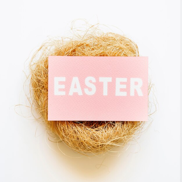 Easter word on nest