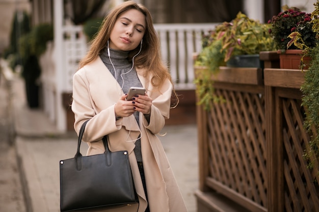 Eastern woman with phone