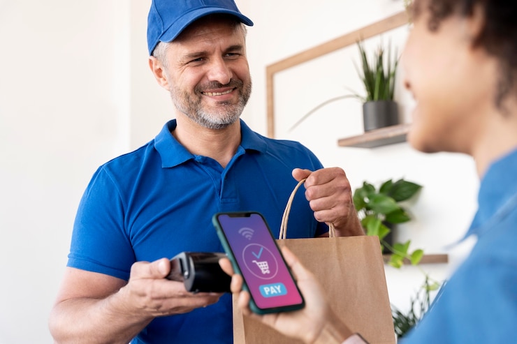 Free Photo easy and wireless yechnology payment