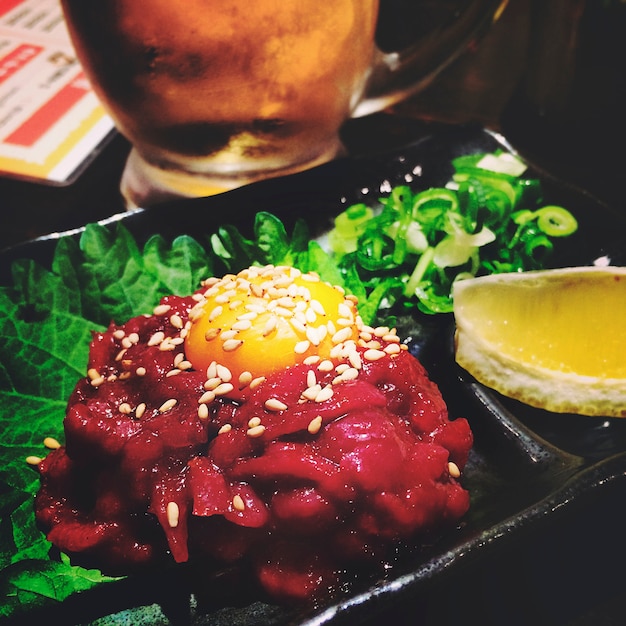 Foto gratuita mangiare il concetto di cena di cibo asiatico