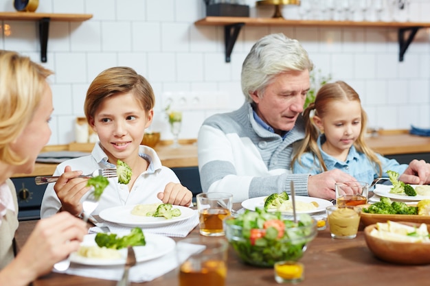 Eating with grandparents