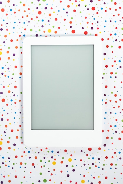 Free photo ebook reader over colorful background